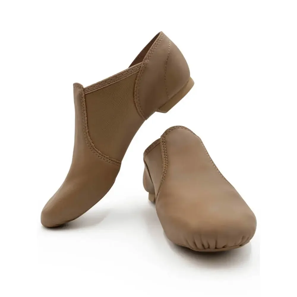 New Open Box Jazz Shoes Capezio Ej2 6M Side Elastic Leather Slip On Split Sole